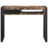 ZNTS Desk Multicolour 100x50x75 cm Solid Wood Reclaimed 4015932