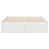 Bed Frame without Mattress White 160x200 cm Solid Wood Pine 3282370