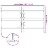 Security Grille for Windows with 3 Crossbars 3 pcs 430-740 mm 42031276