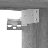 TV Cabinet Set Wall-mounted 3 pcs Grey Engineered Wood 815872