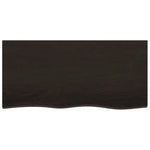 Table Top Dark Brown 100x50x cm Treated Solid Wood Oak 3156429