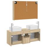 Bathroom Cabinet Set 4 pcs Sonoma Oak Engineered Wood 3406385