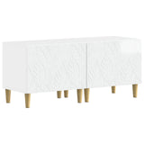 5 Piece LED TV Cabinet High Gloss White Engineered Wood 3416763