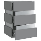 LED Bedside Cabinet Grey 45x35x67 cm Engineered Wood 326842