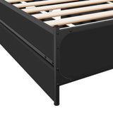 Bed Frame with Drawers without Mattress Black 75x190 cm Small Single 3279972