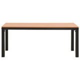 Garden Bench Brown and Black Steel Medium Durable 317142