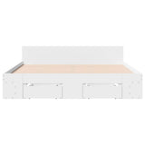Bed Frame with Drawers without Mattress White 135x190 cm Double 3280769
