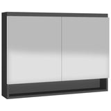 Bathroom Mirror Cabinet 80x15x60 cm MDF Anthracite 331536