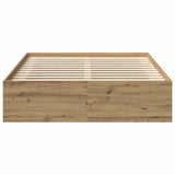 Bed Frame without Mattress Artisan Oak 140x190cm Engineered Wood 3328884