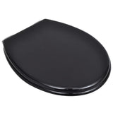 Toilet Seats with Soft Close Lids 2 pcs MDF Black 275905