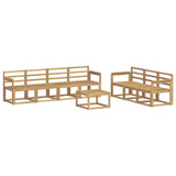 Outdoor Sofa Set 8 pcs White 59 x 59 x 37 cm Solid Acacia Wood 3387338