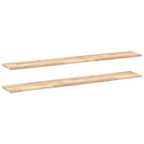 Floating Shelves 2 pcs 160x20x2 cm Untreated Solid Wood Acacia 3279360