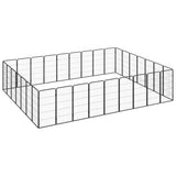 32-Panel Dog Playpen Black 50x100 cm Powder-coated Steel 3115964