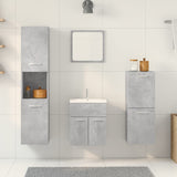 5 Piece Bathroom Furniture Set Concrete Grey Engineered Wood 3324876