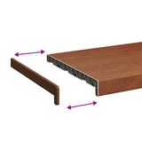 Window Sill Brown wood 120 x 35 x 4.5 cm PVC 42046918