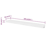 Wall Shelves 4 pcs White 100 cm 275999
