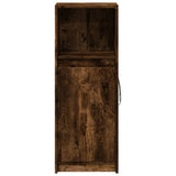 Sideboard with LED Smoked Oak 38x34x100 cm Engineered Wood 852170