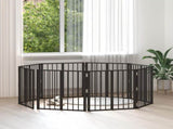 Dog Gate 8 pcs Black 60 x 60 cm Galvanised Steel 892022