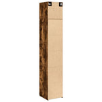Slim Storage Cabinet Smoked Oak 40x42.5x225 cm Engineered Wood 3281277