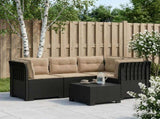 4-Seater Garden Sofa with Cushions Rattan Look PP Anthracite 3443980