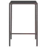 Garden Bar Set Brown PE rattan Medium Footrest Garden Bar Set 3095389