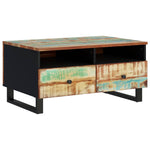 ZNTS Coffee Table 80x54x40 cm Solid Wood Reclaimed&Engineered Wood 351956