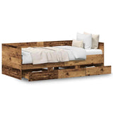 Daybed with Headboard Old Wood 90 x 200 cm Engineered Wood 3333993