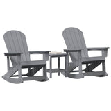 Garden Lounge Set 3 pcs Light Grey HDPE 3335841