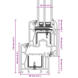 Basement Window Internal Colour White RISOR 90 x 40 cm 42047346