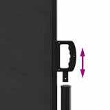 Retractable Side Awning Black 120x1200 cm 4004789