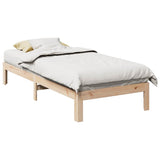 ZNTS Bed Frame without Mattress 80x200 cm Solid Wood Pine 859214