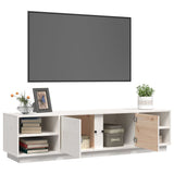 TV Cabinet White 156x40x40 cm Solid Wood Pine 814455