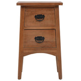 Bedside Cabinet Solid Fir Wood 40x29x68 cm Brown 246123