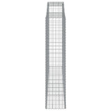 Arched Gabion Baskets 8 pcs 300x50x220/240 cm Galvanised Iron 3146815