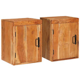 Bedside Table 2 pcs Brown 35 x 33 x 48 cm Solid Wood Acacia 4016729
