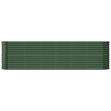 Garden Raised Bed Galvanised Steel 260x40x68 cm Green 318903