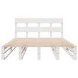 Bed Frame without Mattress White 120x200 cm Solid Wood Pine 3302292