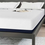 Mattress White and Blue 140 x 190 cm Gel Memory Foam 4106341