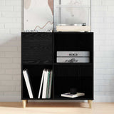Record Cabinet Black Oak 84.5 x 38 x 89 cm Engineered Wood 862870