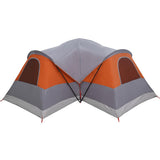 Family Tent Tunnel 8-Person Grey and Orange Waterproof 4009554