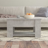 ZNTS Coffee Table Concrete Grey 79x49x41 cm Engineered Wood 809714