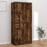 Wardrobe Smoked Oak 90x50x200 cm Engineered Wood 815354