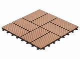 Decking Tile 11 pcs Brown 30 x 30 cm WPC 42046674