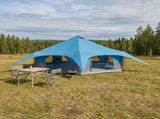 Family Tent Blue 18-Person 185T Polyester with PU Coating 42017398