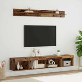 TV Wall Cabinet Set with LED 5 pcs Old Wood Engineered Wood 3403607