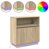 LED Sideboard Sonoma Oak 71 x 34.5 x 75 cm Engineered Wood 869652