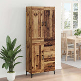 Highboard with Drawer 2 pcs Old Wood Engineered Wood 3415700