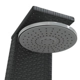 Outdoor Shower Black 55x60x224 cm Poly Rattan and Acacia Wood 368209