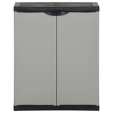 340987 Garden Waste Cabinet Grey and Black 68x40x85 cm PP