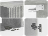 TV Wall Cabinet Set Wall-mounted 6 pcs Concrete Grey 3408946